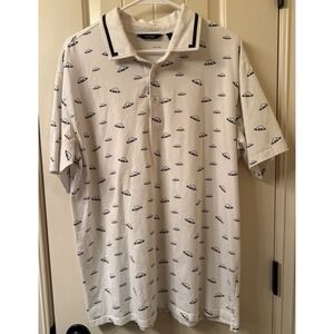 Radmor Golf Polo Shirt Mens XL Pima Cotton Stretch White Taylor Bobrad Repeat